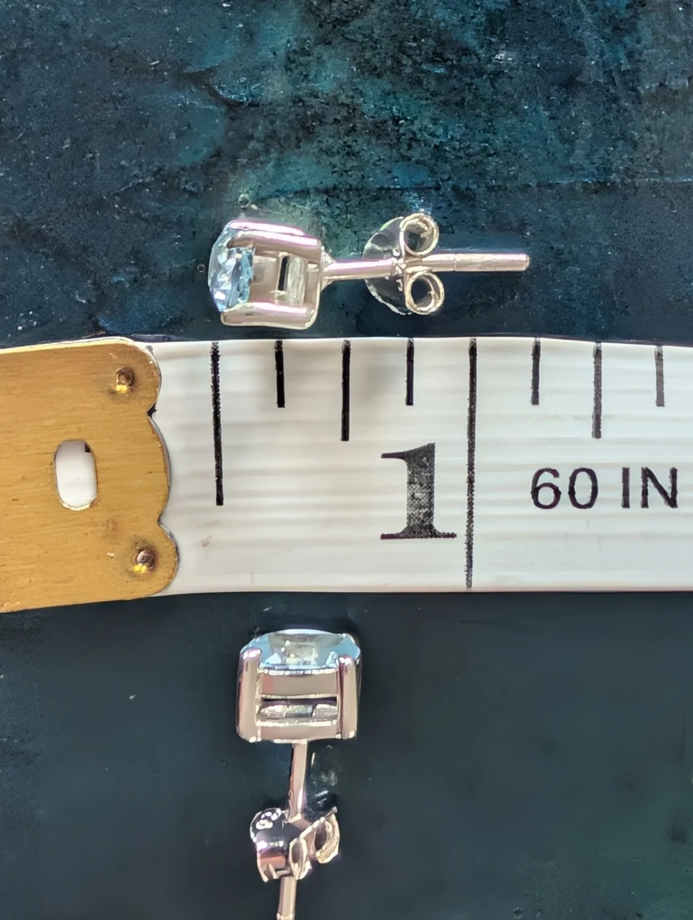 Sterling Silver Genuine Blue Topaz Oval Stud Earrings 🆕 - Picture 6 of 6